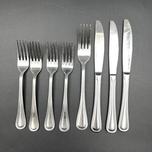 Oneida Barcelona 90-16 Stainless Flatware Lot 8 Mixed Forks Knives